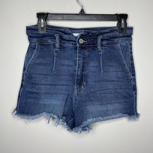 KANCAN Jean Shorts Womens Medium M Cut-Off Denim High Rise Distressed Stretch - Picture 1 of 8